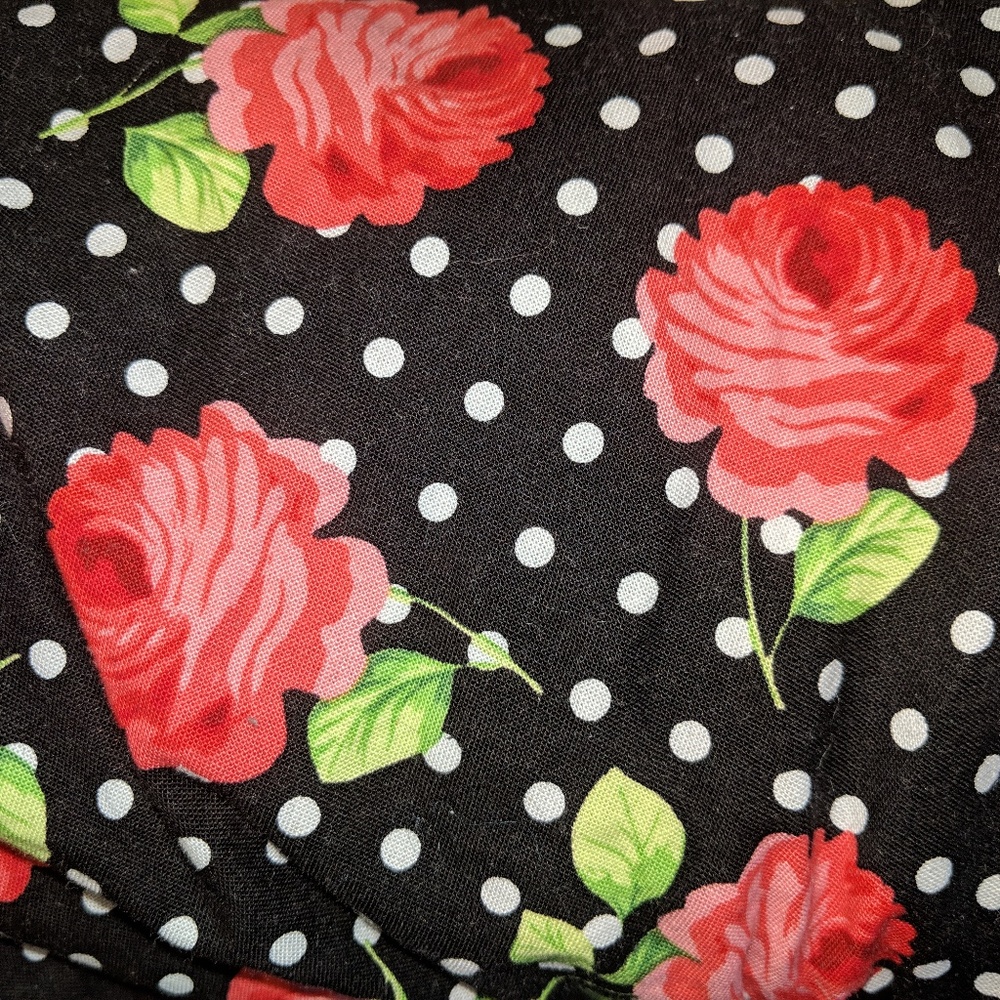 Polka Dots and Roses!!! A Line Skirt <3